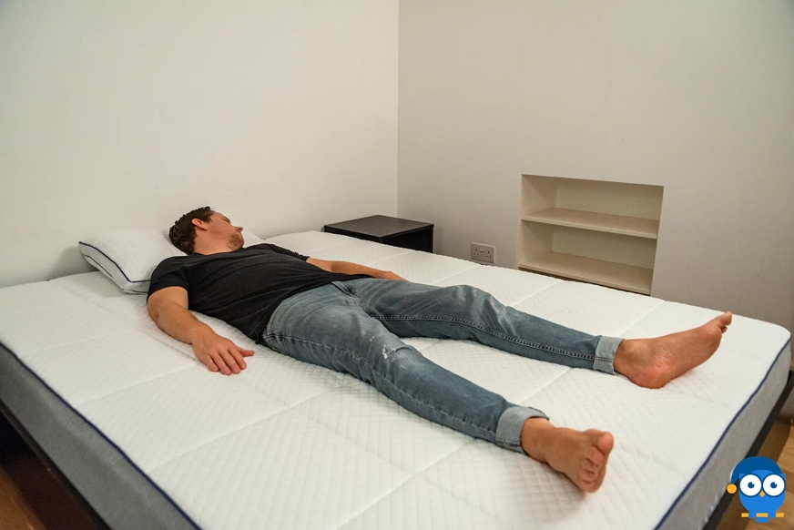 Back sleeper on a nectar memory foam mattress
